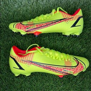 NIKE Vapor 14 Academy FG/MG Volt CU5691-760 Soccer Cleats Shoes Mens Size 6 US